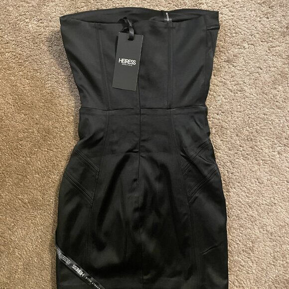 NWT Heiress Beverly Hills Black Exposed Seam Corset Mini Dress XXS - Picture 4 of 4